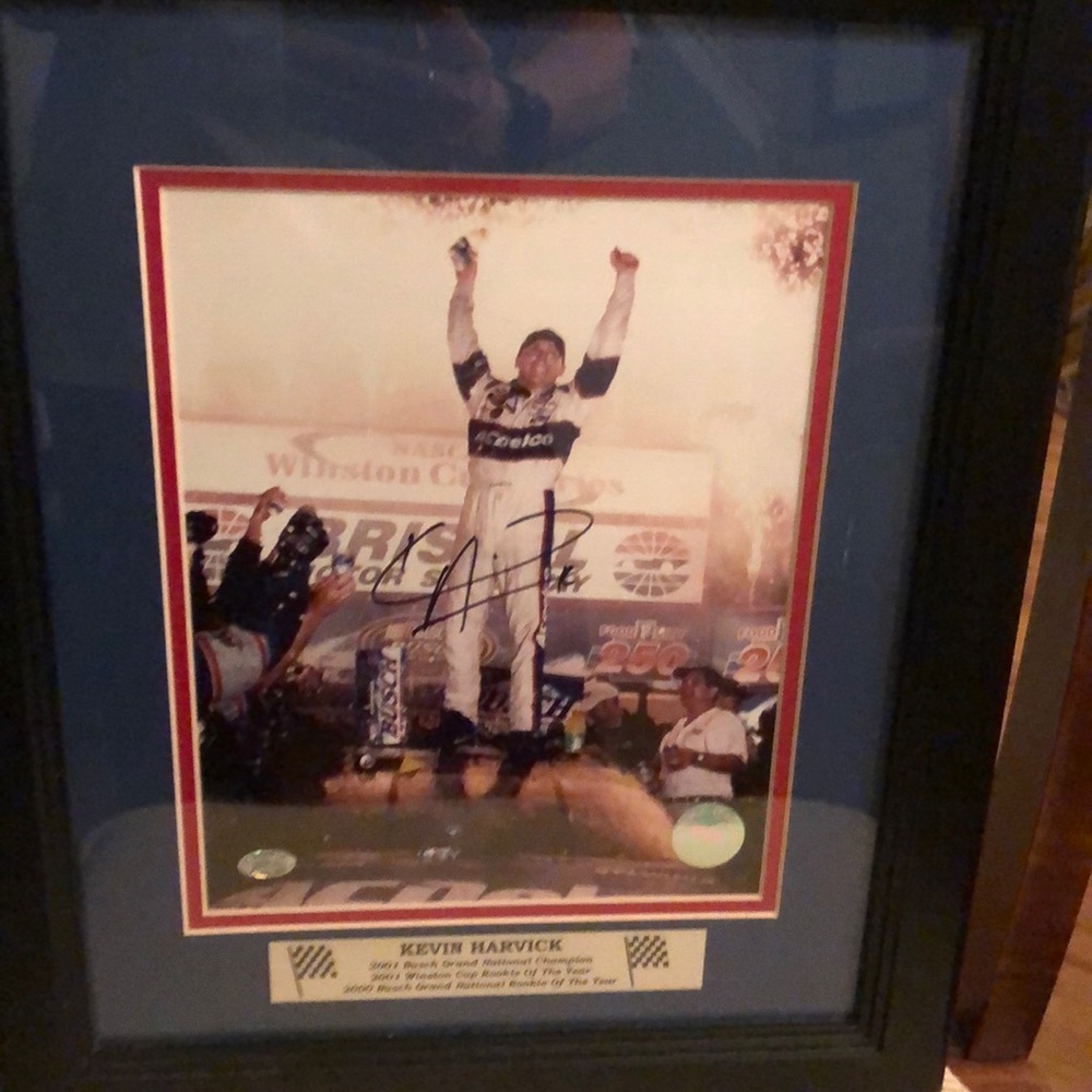 Kevin Harvick autographed matted framed photo